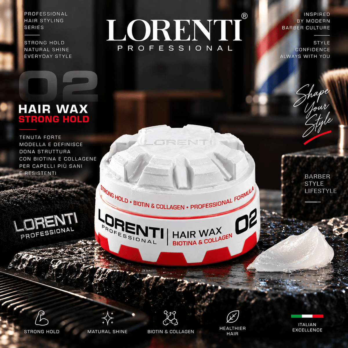 Cera per capelli Lorenti 150ml - Beautylinesrl