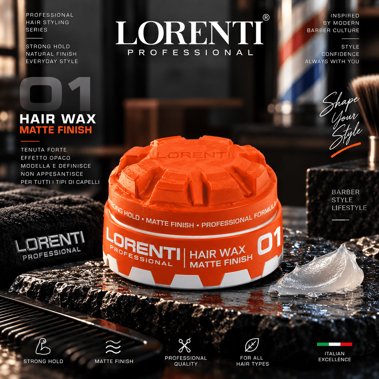 Cera per capelli Lorenti 150ml - Beautylinesrl