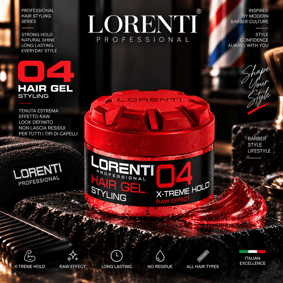 Gel per lo styling Lorenti 300ml - Beautylinesrl