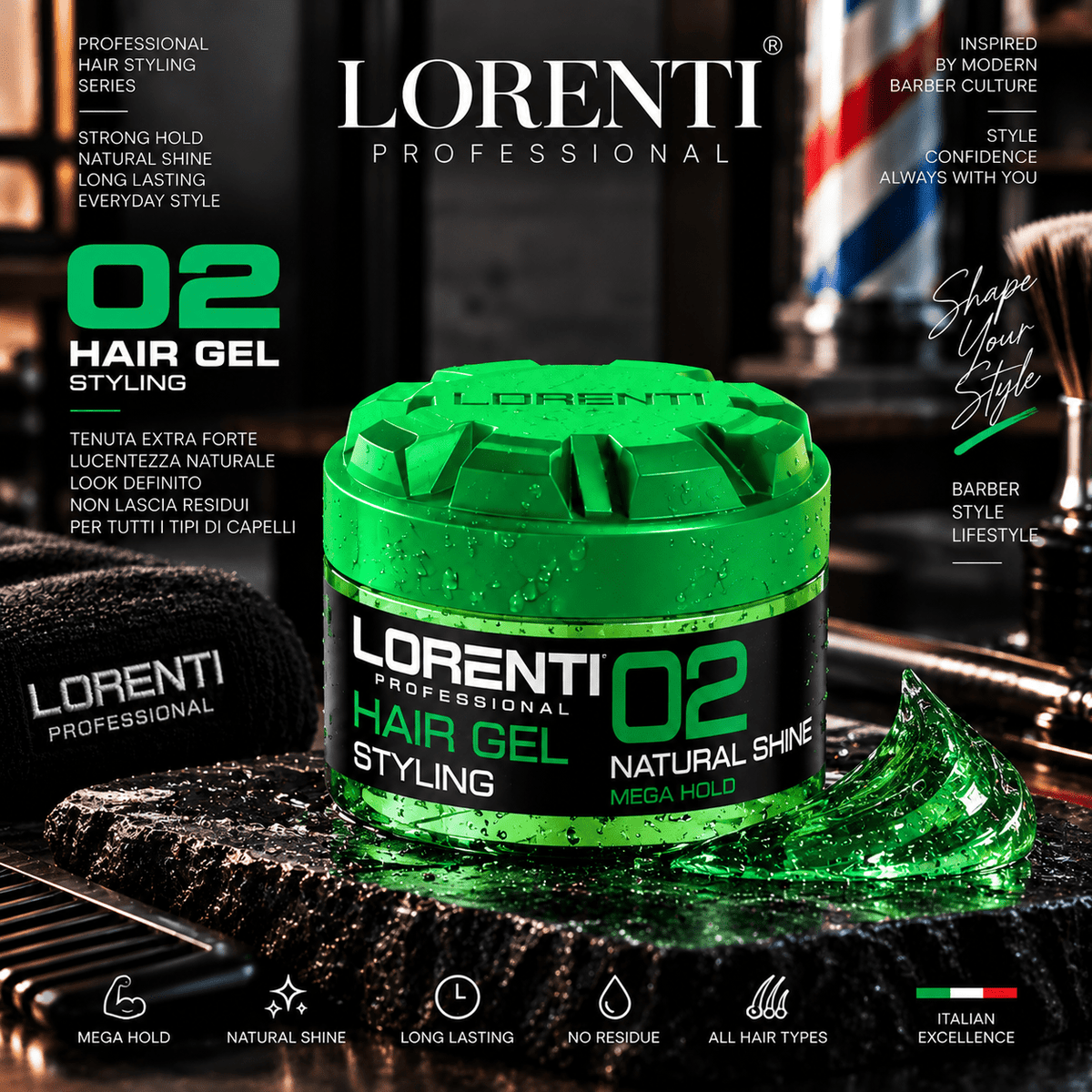 Gel per lo styling Lorenti 300ml - Beautylinesrl