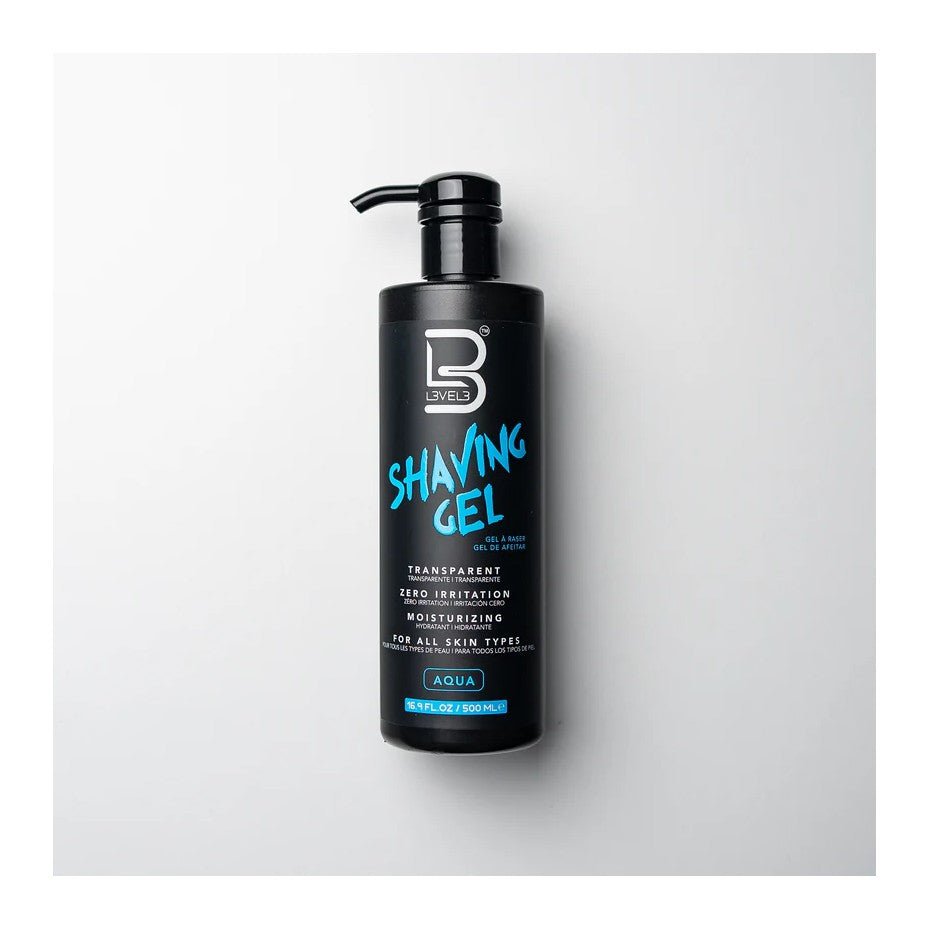 Gel rasatura L3v3l 3 Shaving Gel Aqua da 500 ml - Beautylinesrl