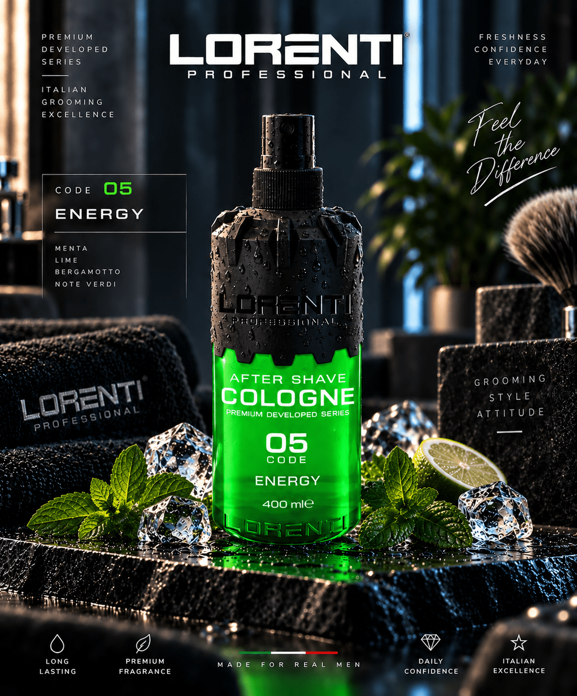 Lorenti Aftershave Cologne 400ml - Beautylinesrl