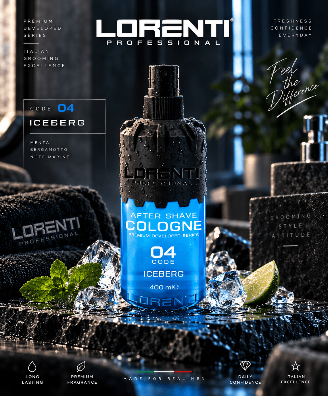 Lorenti Aftershave Cologne 400ml - Beautylinesrl