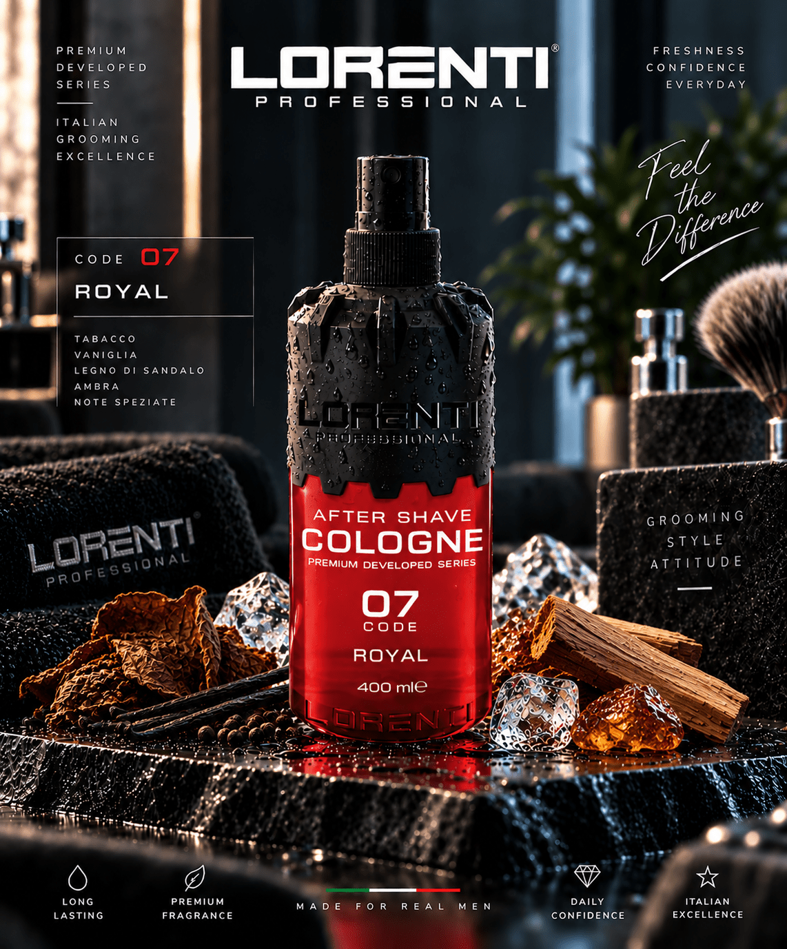 Lorenti Aftershave Cologne 400ml - Beautylinesrl