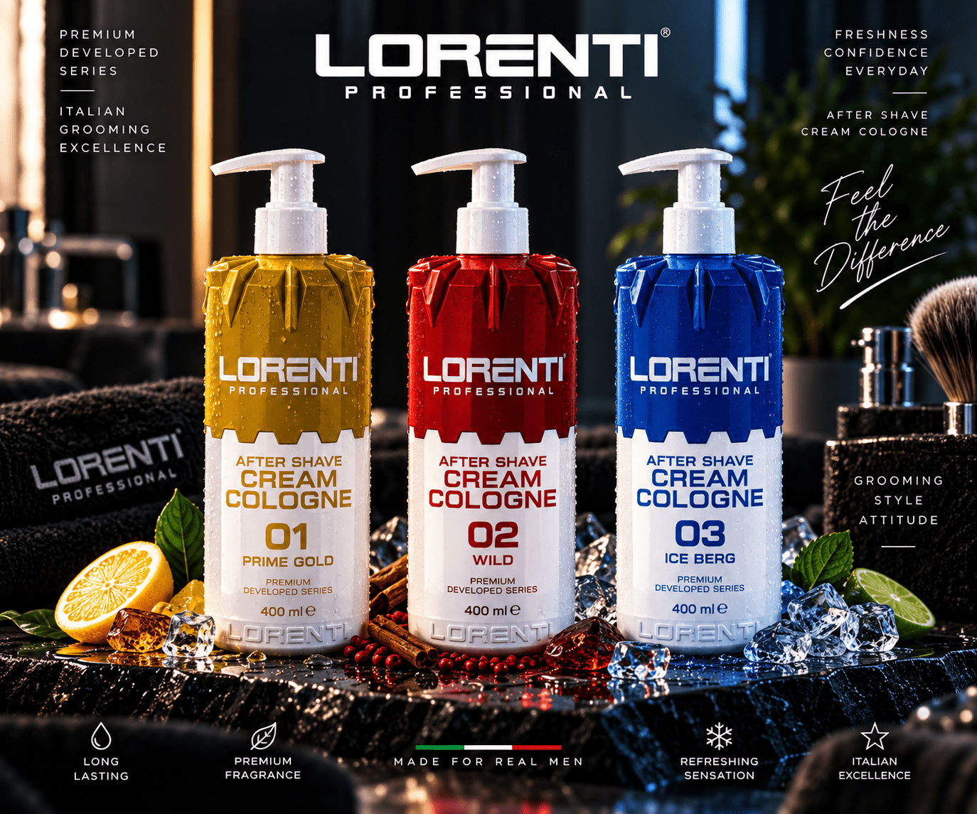 Lorenti Aftershave Cream 400ml - Beautylinesrl
