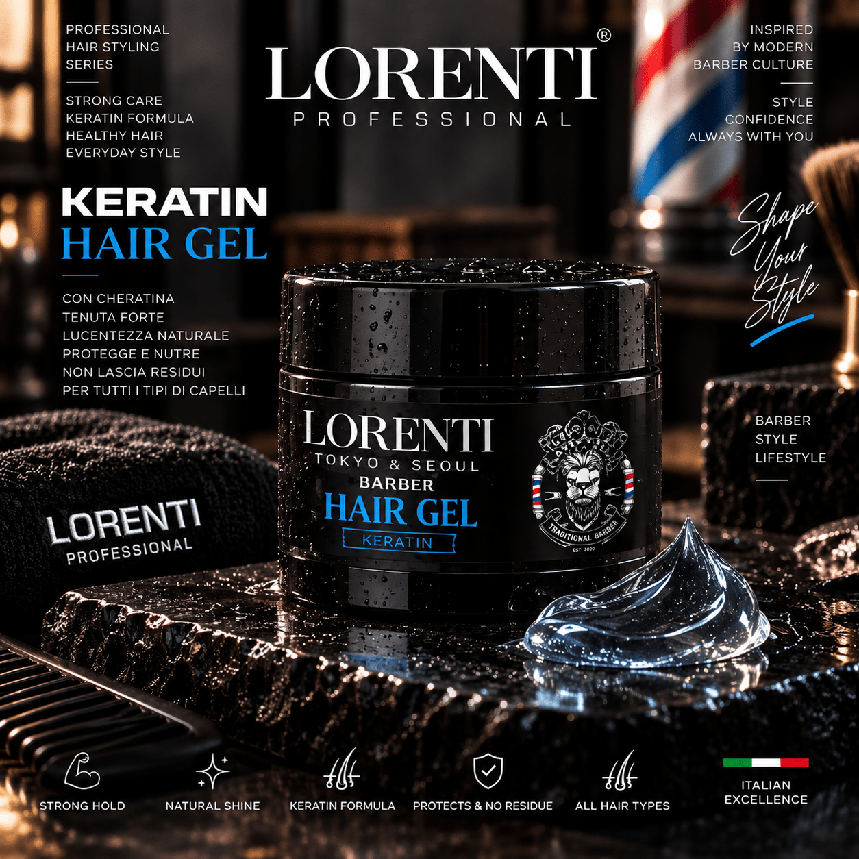 Lorenti Hair Styling Gel 300ml - Beautylinesrl