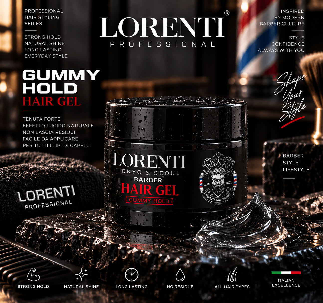 Lorenti Hair Styling Gel 300ml - Beautylinesrl