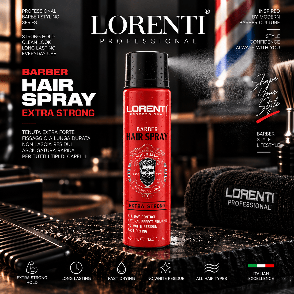 Lorenti Professional Extra Strong Hair Spray – 400 ml - Beautylinesrl