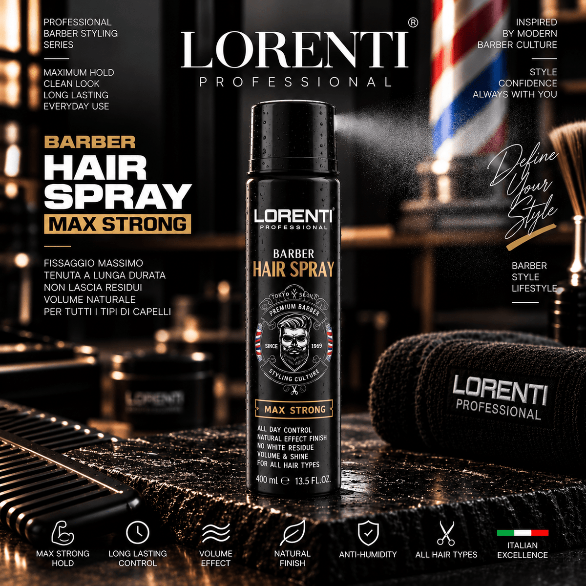 Lorenti Professional Max Strong Hair Spray – 400 ml - Beautylinesrl