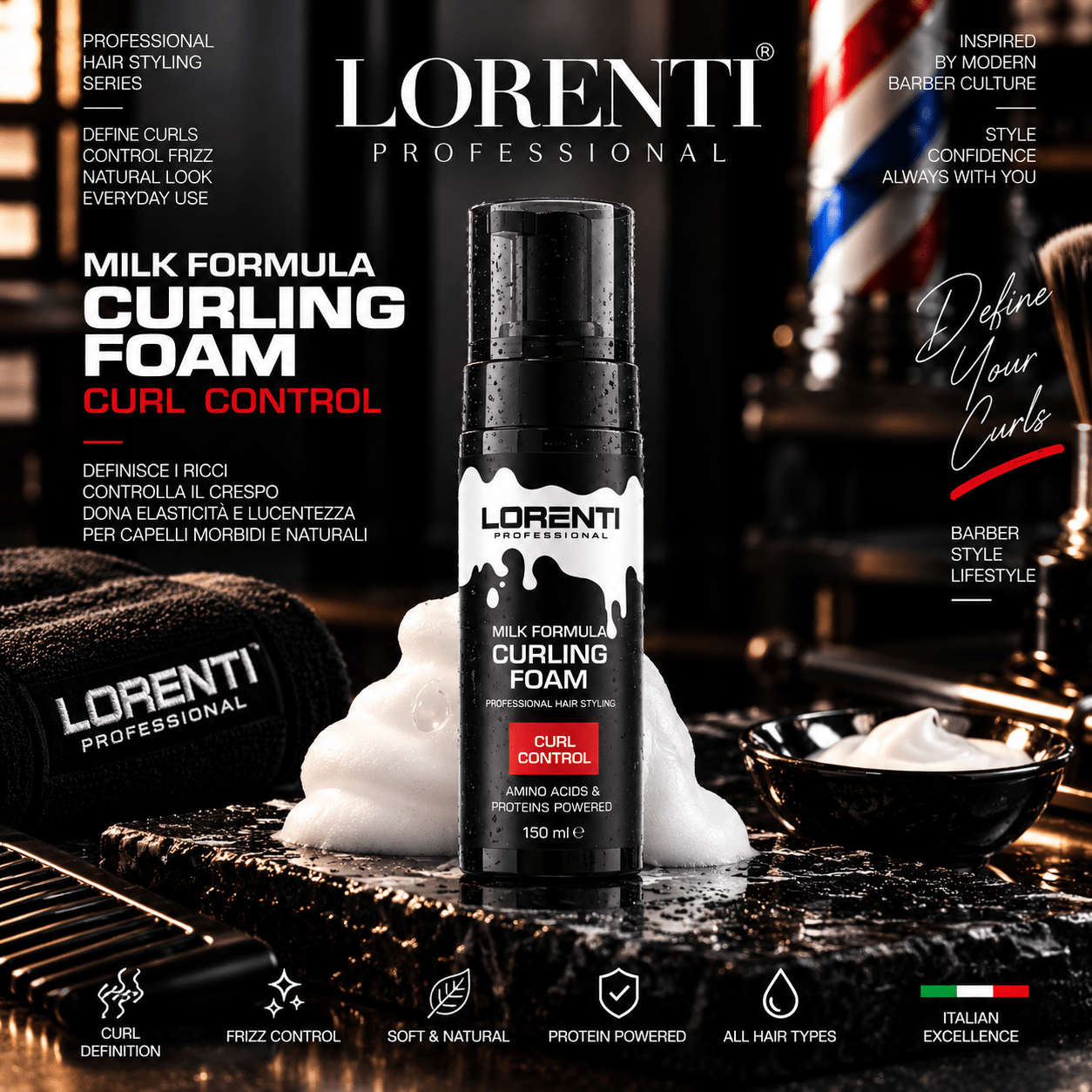 Lorenti Professional Milk Formula Curling Foam – 150 ml - Beautylinesrl