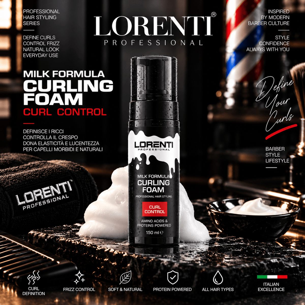 Lorenti Professional Milk Formula Curling Foam – 150 ml - Beautylinesrl