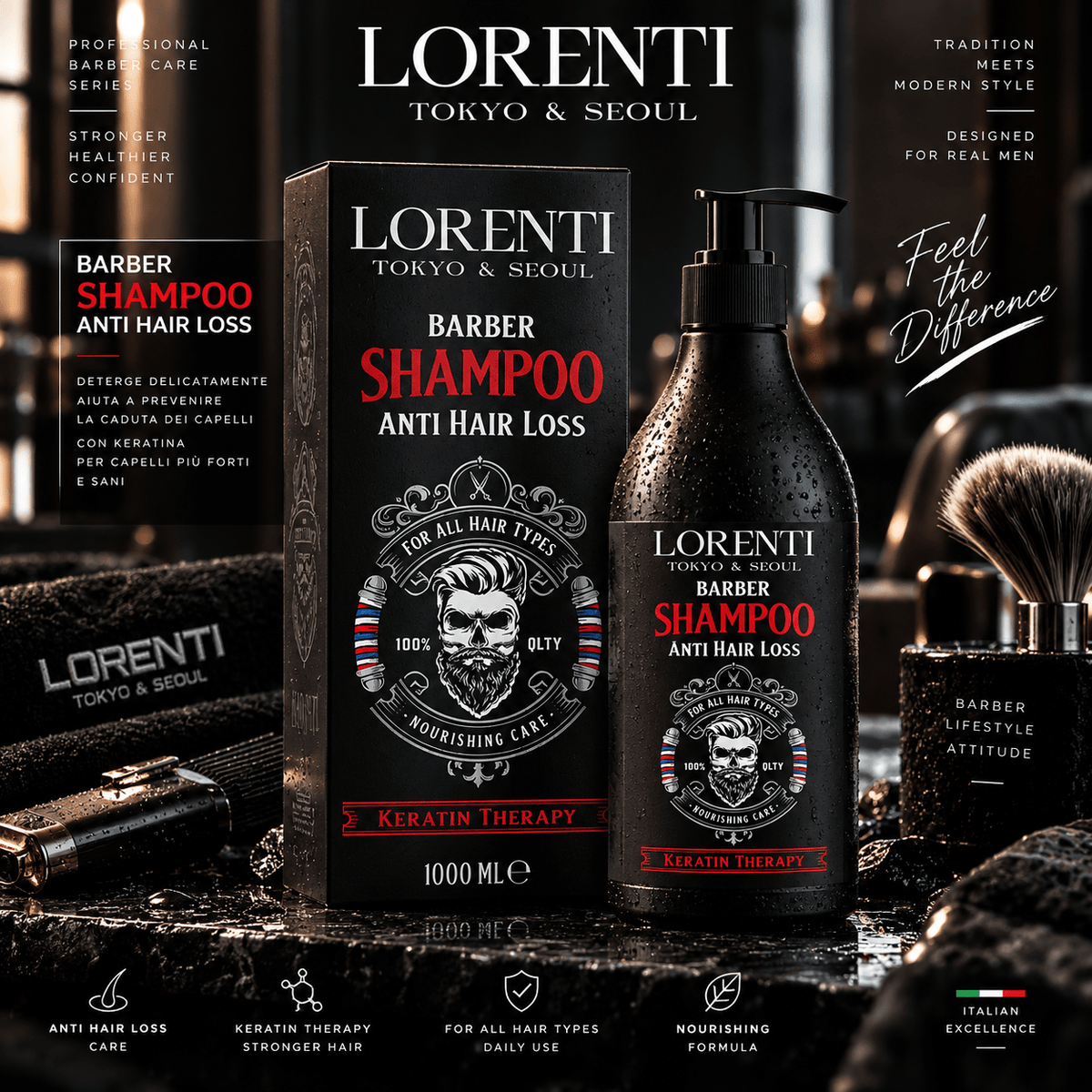 Shampoo Lorenti Uomo 1000ml - Beautylinesrl