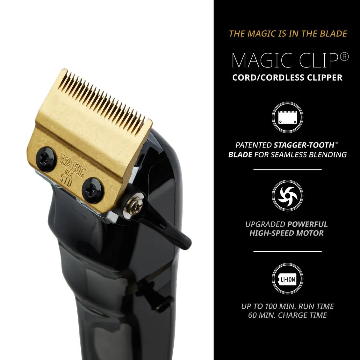 Wahl Black Cordless Magic Clip - Beautylinesrl