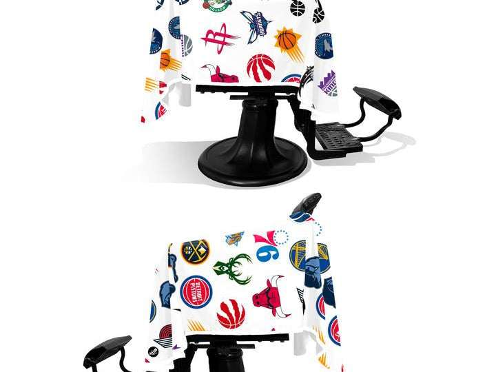 White NBA Primary Multi - Logo PRO Cape - Beautylinesrl