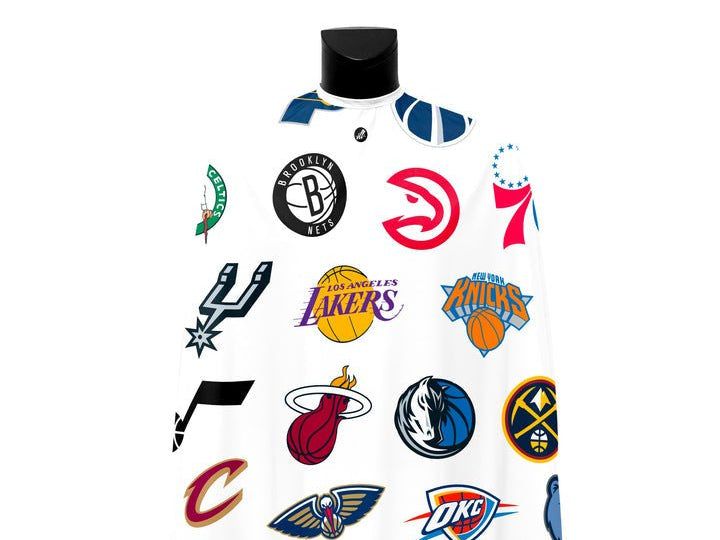 White NBA Primary Multi - Logo PRO Cape - Beautylinesrl
